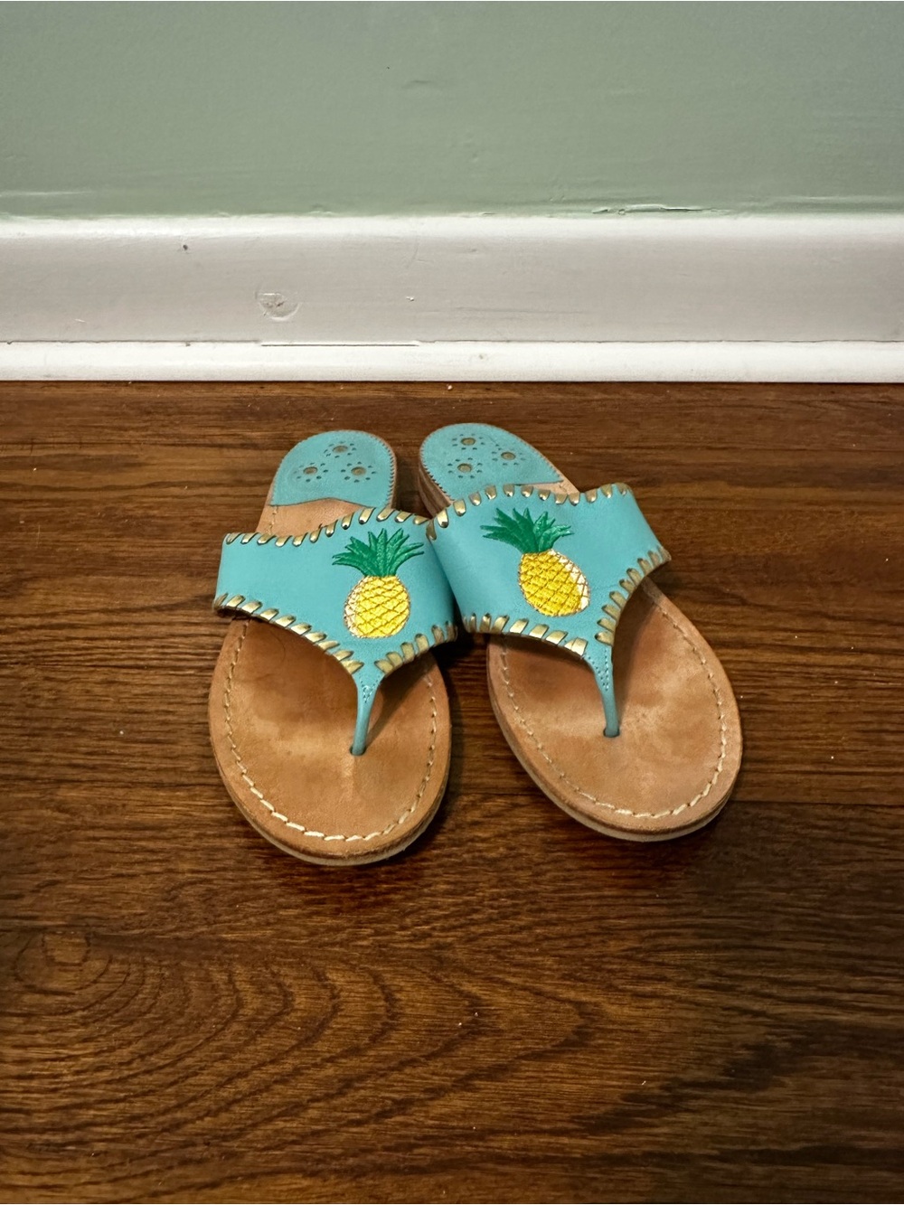 Turquoise Pineapple Jack Rogers Sandals